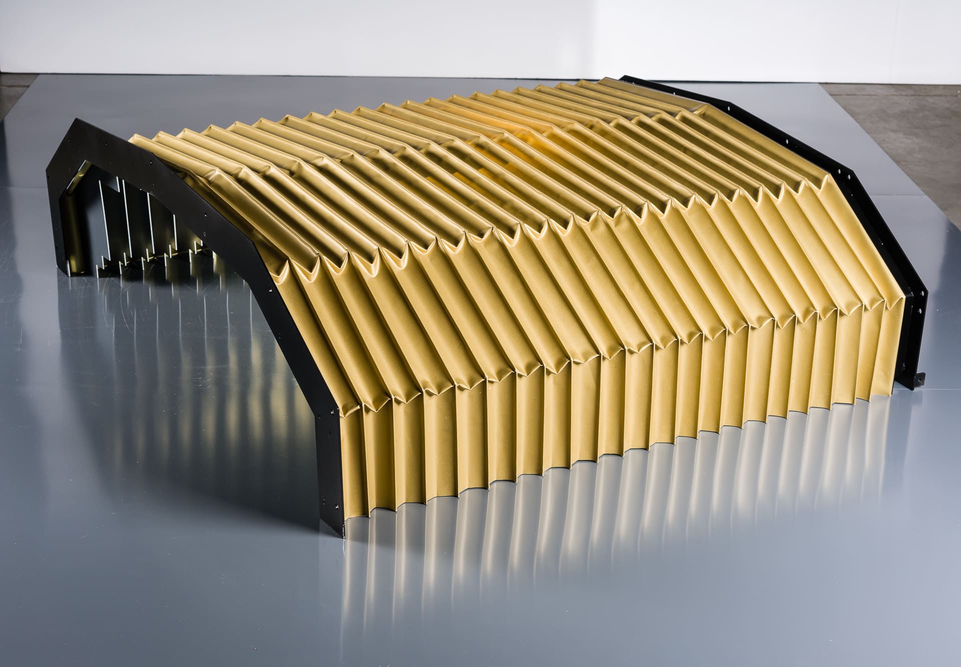 Soufflets de protection plissés pour glissières